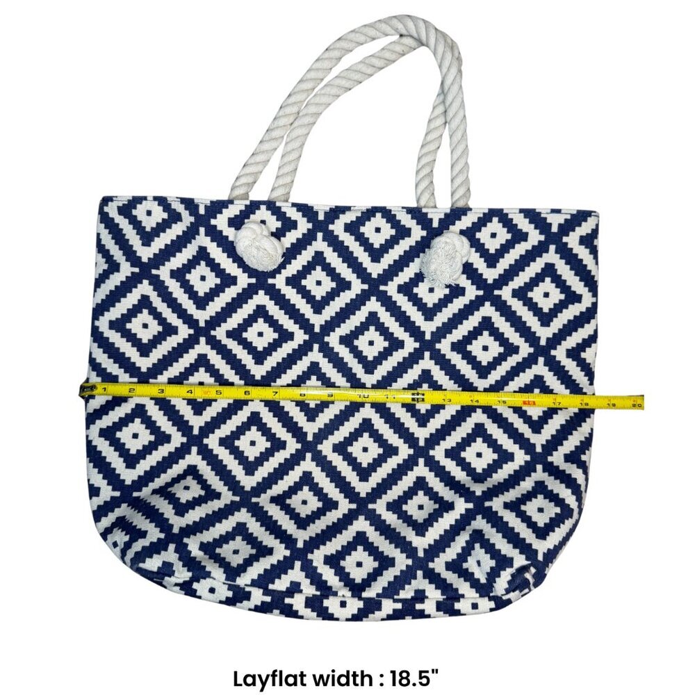 Summer and Rose Beach Tote Navy Ivory - Picture 4 of 4